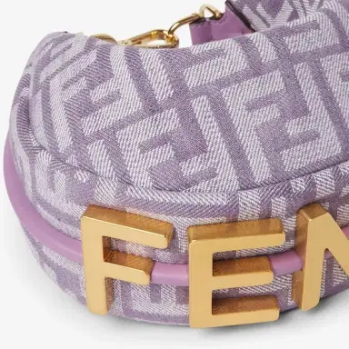 Fendi Mini Fendigraphy hobo bag with a contemporary look and bold | Thumbnail 4 Fendi Mini Fendigraphy hobo bag with a contemporary look and bold | Thumbnail 4