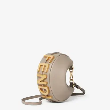 Fendi Mini hobo bag made of soft dove grey leather, embellished | Thumbnail 2