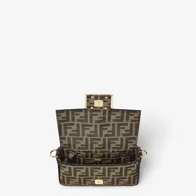 Fendi Iconic small Baguette® bag made of jacquard fabric with | Thumbnail 6