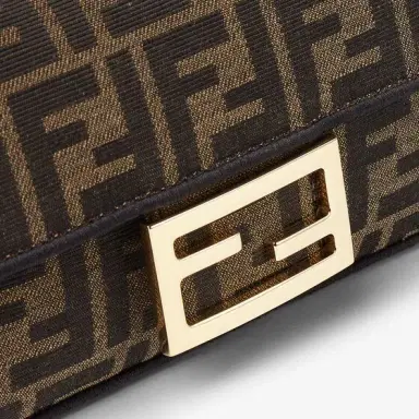 Fendi Iconic small Baguette® bag made of jacquard fabric with | Thumbnail 7