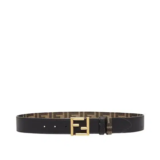 Fendi Reversible belt with loop and iconic FF stud buckle