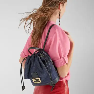 Fendi Backpack with a soft, deconstructed design decorated | Thumbnail 5 Fendi Backpack with a soft, deconstructed design decorated | Thumbnail 5