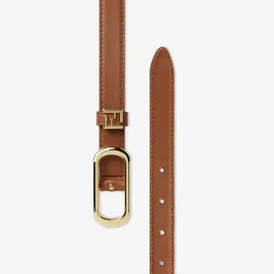 Fendi Thin belt with oval buckle and FF logo on the loop | Thumbnail 2