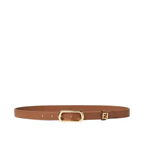 Fendi Thin belt with oval buckle and FF logo on the loop