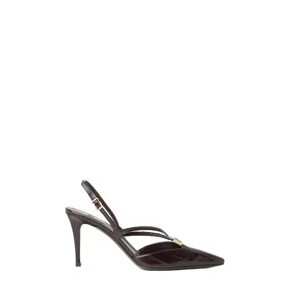 Slingbacks with square toe and straps that wrap around