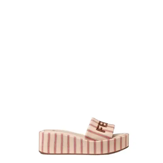 Fendi Wide-band slides with a platform sole