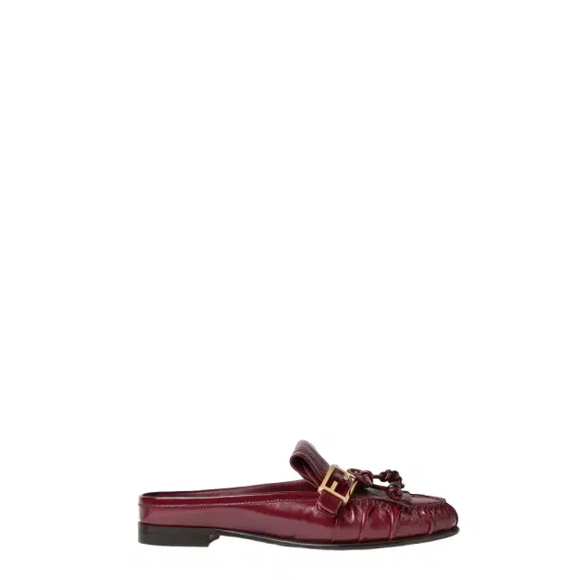 Fendi Rounded-toe sabots decorated with FF Baguette accessory
