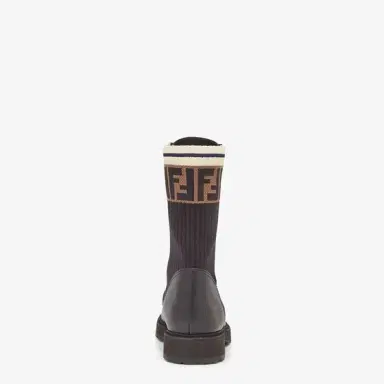 Fendi Rockoko combat boots with stretch fabric inserts | Thumbnail 3 Fendi Rockoko combat boots with stretch fabric inserts | Thumbnail 3