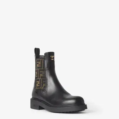 Fendi Filo biker boots with round toes and elastic inserts | Thumbnail 2