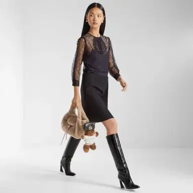 Fendi Tubular boots with tapered toe and high heel featuring | Thumbnail 5 Fendi Tubular boots with tapered toe and high heel featuring | Thumbnail 5