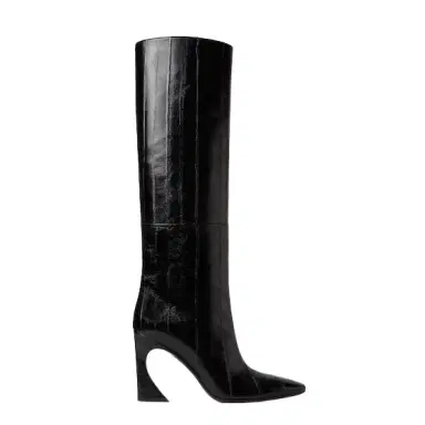 Fendi Tubular boots with tapered toe and high heel featuring | Thumbnail 1 Fendi Tubular boots with tapered toe and high heel featuring | Thumbnail 1