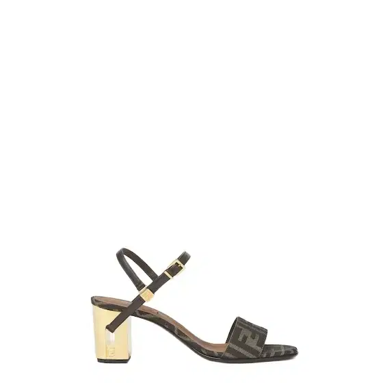 Fendi Delfina round-toe sandals with an ankle strap