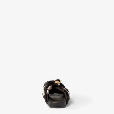 Fendi Padded double-band flat slides with decorative D-ring | Thumbnail 3 Fendi Padded double-band flat slides with decorative D-ring | Thumbnail 3
