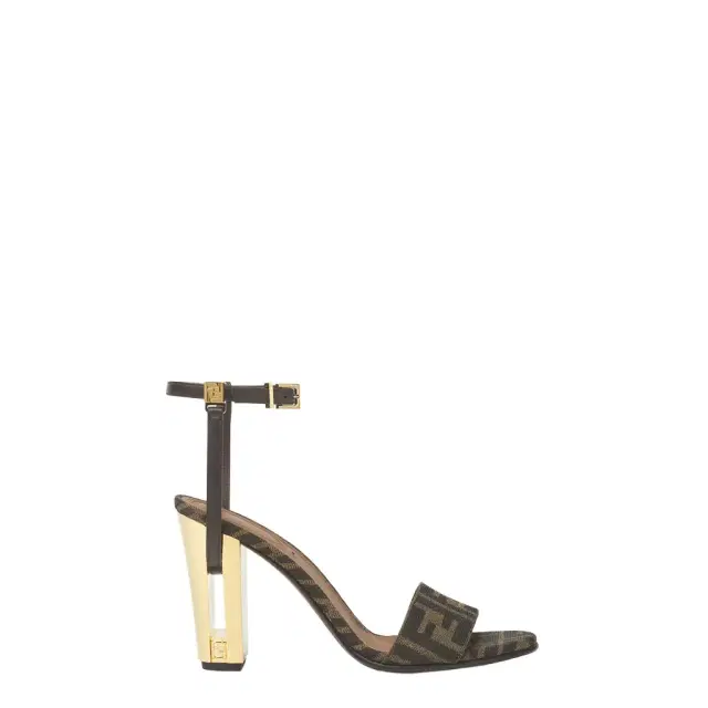 Fendi Delfina round-toe sandals with an ankle strap