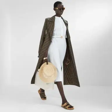 Fendi Double-band flat slides with decorative FF Tube buckles | Thumbnail 5
