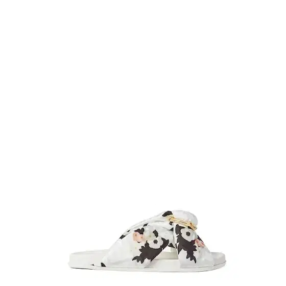 Fendi Padded double-band flat slides with decorative D-ring