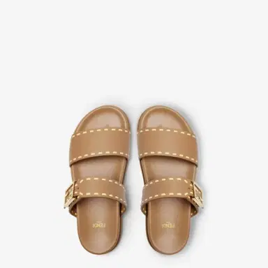 Fendi Double-band flat slides with FF Baguette decorative buckle | Thumbnail 4 Fendi Double-band flat slides with FF Baguette decorative buckle | Thumbnail 4