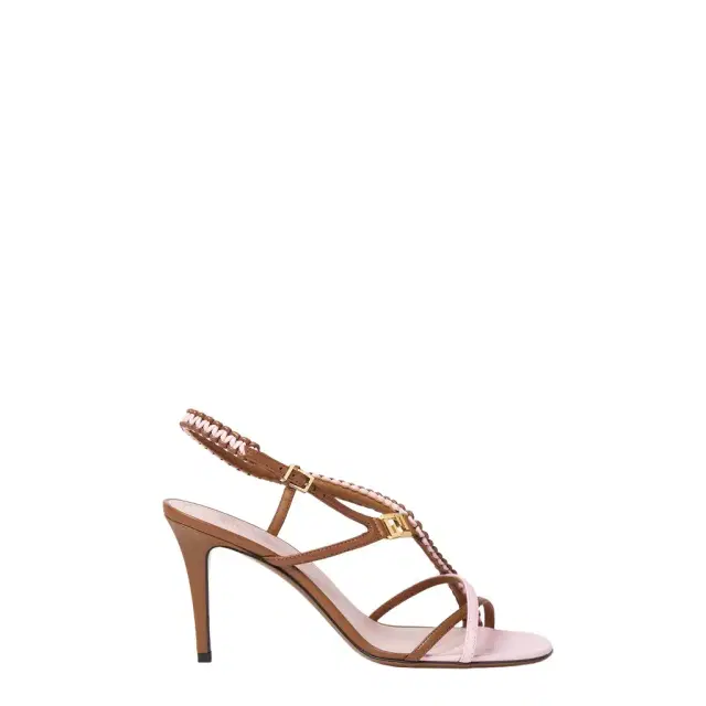 Strappy sandals that wrap around the foot