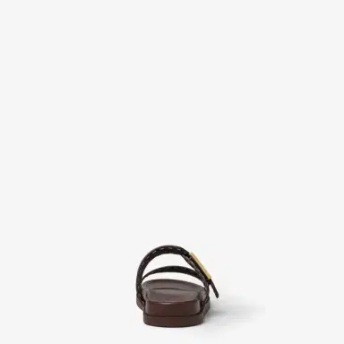 Fendi Double-band flat slides with FF Baguette decorative buckle | Thumbnail 3 Fendi Double-band flat slides with FF Baguette decorative buckle | Thumbnail 3