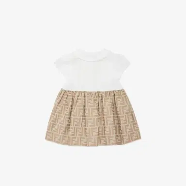 Fendi Baby dress with white poplin top and dainty buttons | Thumbnail 2 Fendi Baby dress with white poplin top and dainty buttons | Thumbnail 2