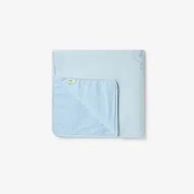 Fendi Baby blanket in light blue jersey with tone-on-tone | Thumbnail 2
