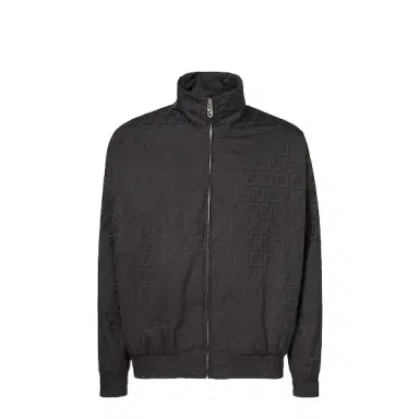 Fendi Padded bomber jacket with high collar and long | Thumbnail 1 Fendi Padded bomber jacket with high collar and long | Thumbnail 1