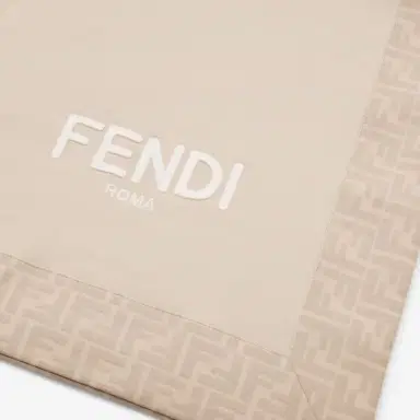 Fendi Beige jersey baby blanket with all-over printed | Thumbnail 3