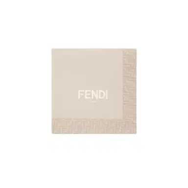 Fendi Beige jersey baby blanket with all-over printed | Thumbnail 1