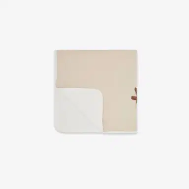 Fendi Beige jersey baby blanket with bear embroidery | Thumbnail 2