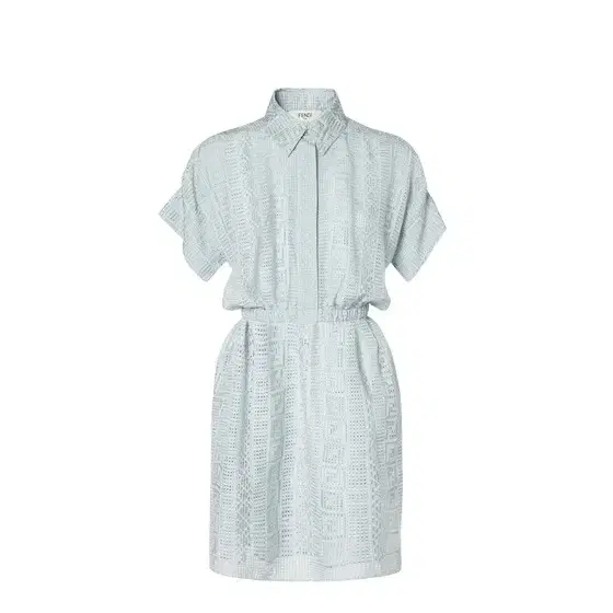 Short shirt dress with shirt collar and short sleeves
