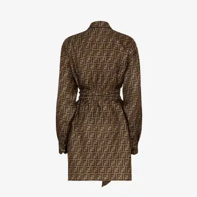 Fendi Shirt-style short dress with a classic collar, sleeves | Thumbnail 2