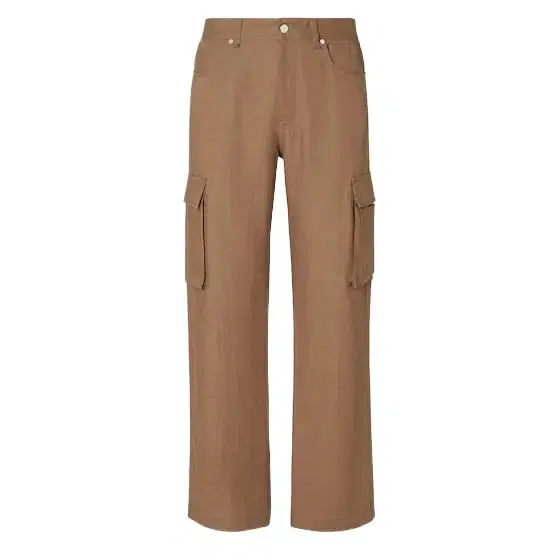 Straight-cut cargo trousers with belt loops at the waist