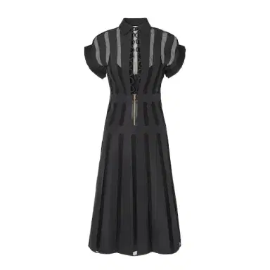 Fendi Midi shirt dress with short cocoon sleeves, classic collar | Thumbnail 1 Fendi Midi shirt dress with short cocoon sleeves, classic collar | Thumbnail 1