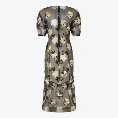 Fendi Midi dress fitted at the waist with crew-neck and short | Thumbnail 2 Fendi Midi dress fitted at the waist with crew-neck and short | Thumbnail 2