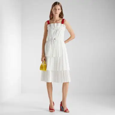 Fendi Midi bustier dress with asymmetric panels on the skirt | Thumbnail 4 Fendi Midi bustier dress with asymmetric panels on the skirt | Thumbnail 4