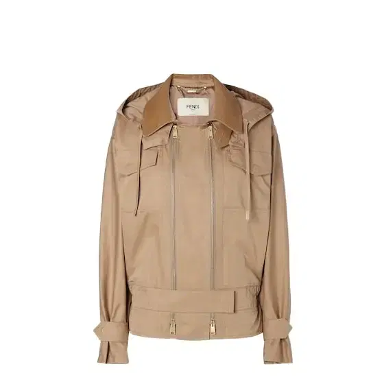 Blouson fastened with two parallel full-length metal zips