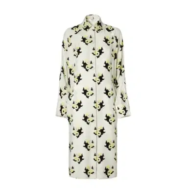 Fendi Midi shirt dress with classic shirt collar and long raglan | Thumbnail 1 Fendi Midi shirt dress with classic shirt collar and long raglan | Thumbnail 1