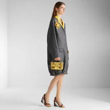 Fendi Tailoring-inspired midi overcoat with small lapel collar | Thumbnail 4 Fendi Tailoring-inspired midi overcoat with small lapel collar | Thumbnail 4
