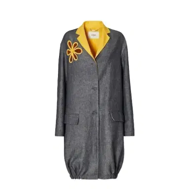 Fendi Tailoring-inspired midi overcoat with small lapel collar | Thumbnail 1 Fendi Tailoring-inspired midi overcoat with small lapel collar | Thumbnail 1