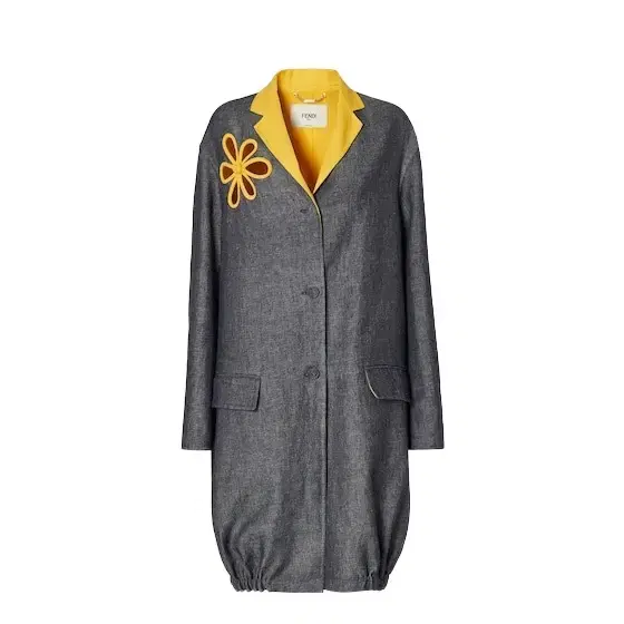 Fendi Tailoring-inspired midi overcoat with small lapel collar