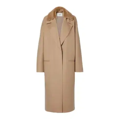 Fendi Oversize coat with a large collar and fur lapels | Thumbnail 1 Fendi Oversize coat with a large collar and fur lapels | Thumbnail 1