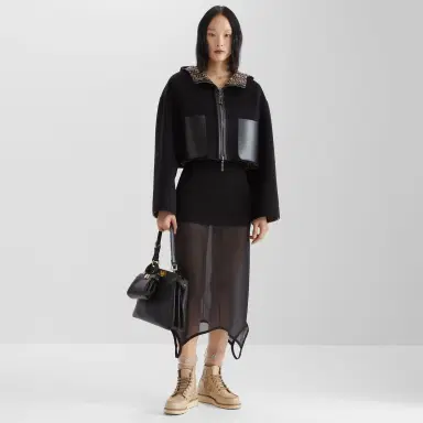 Fendi Reversible cropped, hooded jacket with patch pockets | Thumbnail 5 Fendi Reversible cropped, hooded jacket with patch pockets | Thumbnail 5