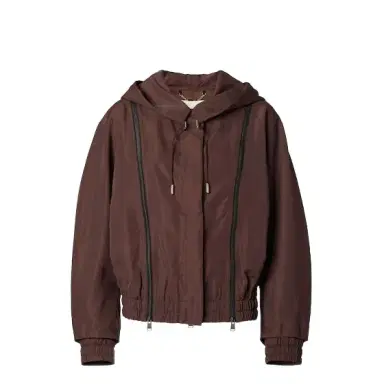 Fendi Cropped bomber jacket with high collar and removable | Thumbnail 1 Fendi Cropped bomber jacket with high collar and removable | Thumbnail 1