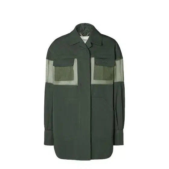 Fendi Safari jacket with shirt collar and long sleeves with wide