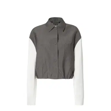 Fendi Cropped single-breasted jacket with shirt collar | Thumbnail 1