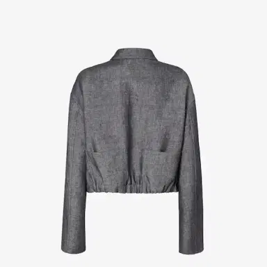 Fendi Cropped single-breasted jacket with shirt collar | Thumbnail 2