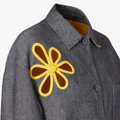 Fendi Cropped single-breasted jacket with shirt collar | Thumbnail 3