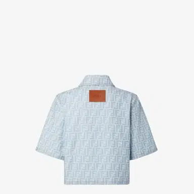 Fendi Cropped jacket with shirt collar and short sleeves | Thumbnail 2