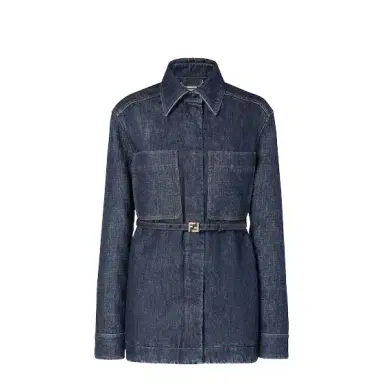 Fendi Single-breasted Go-To Jacket with shirt collar and low-cut | Thumbnail 1 Fendi Single-breasted Go-To Jacket with shirt collar and low-cut | Thumbnail 1