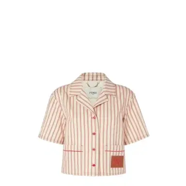 Fendi Short, boxy shirt with bowling collar and short sleeves | Thumbnail 1 Fendi Short, boxy shirt with bowling collar and short sleeves | Thumbnail 1